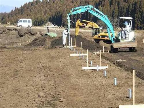 五家渠地桩施工现场